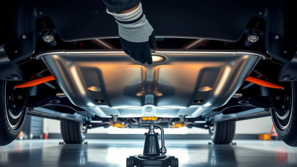 secure vehicle before working