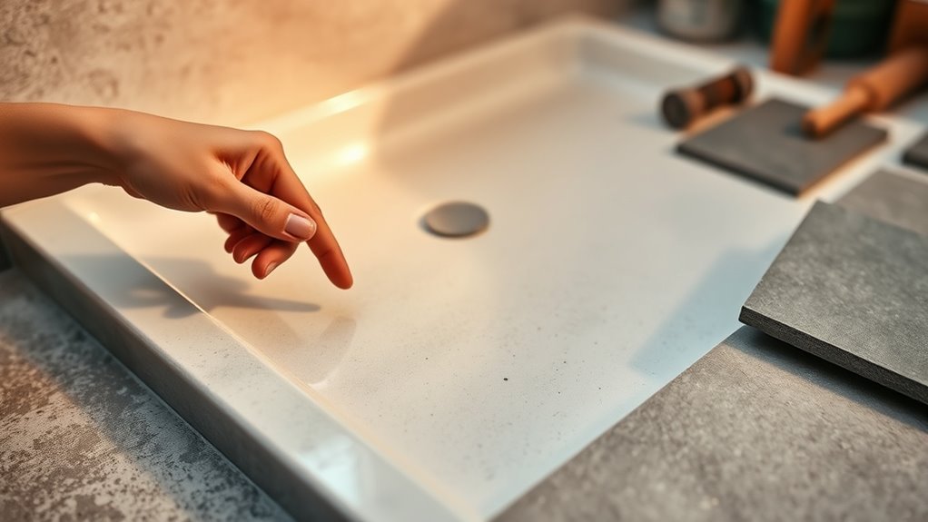 selecting suitable shower pan concrete