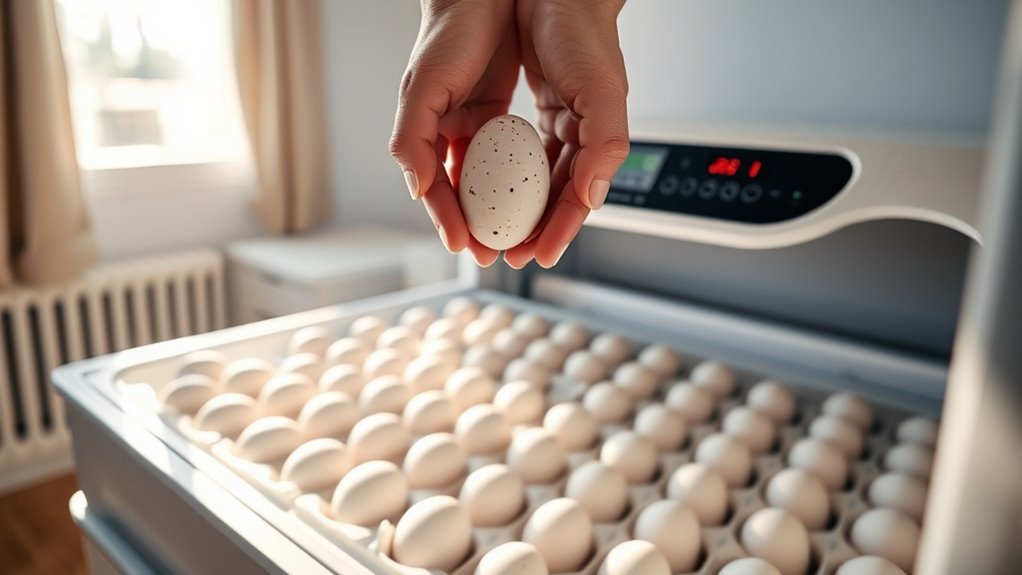 set eggs carefully inside