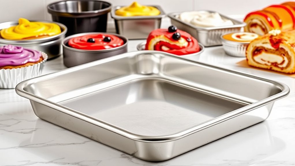shallow high sided baking pan
