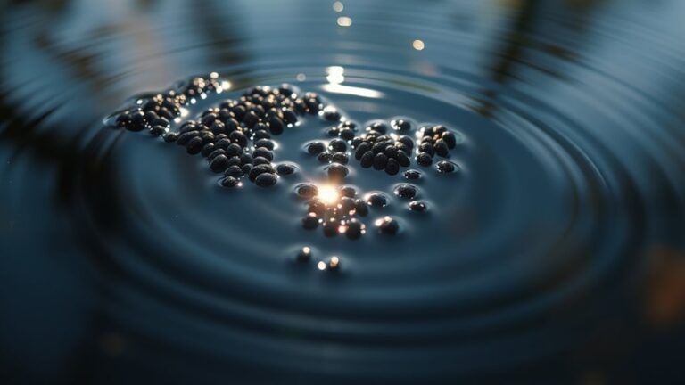 small elongated floating eggs