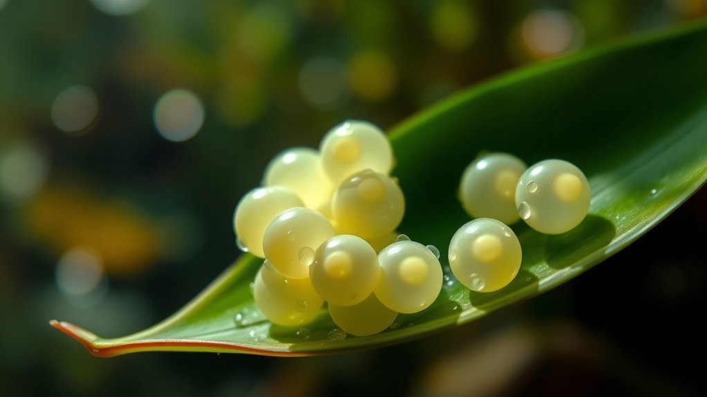small rounded gelatinous clusters