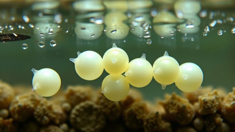 small translucent egg clusters