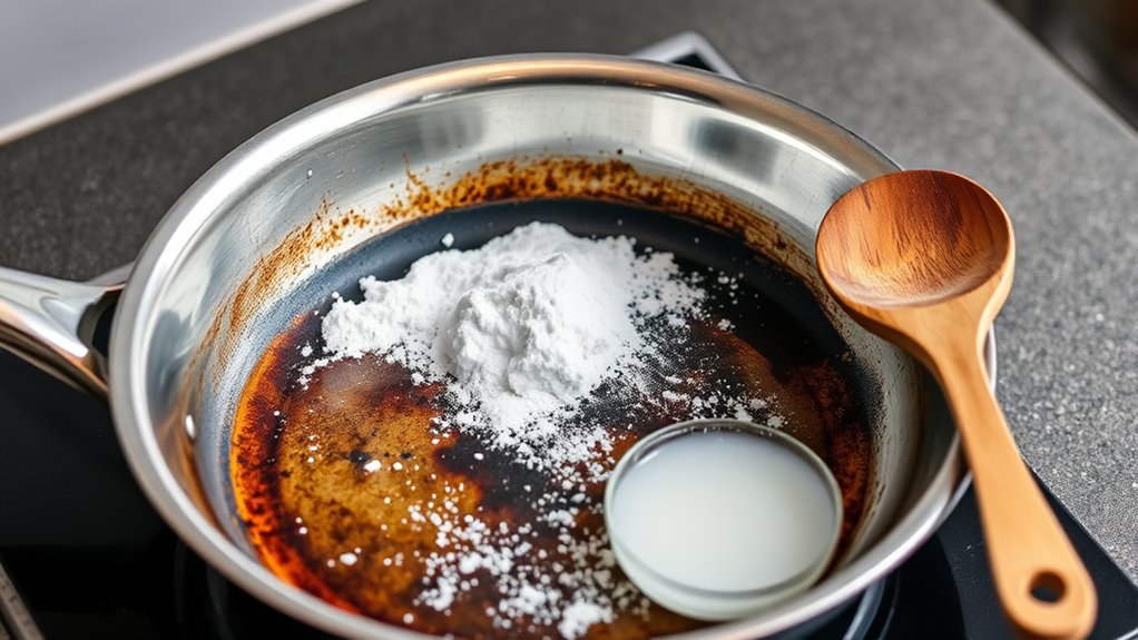 soak scrub loosen stains