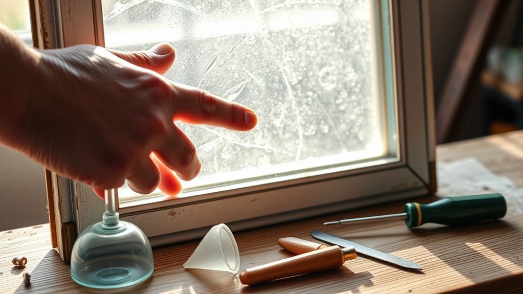 wear gloves pry carefully