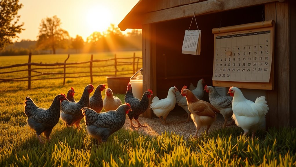 when do chickens start laying